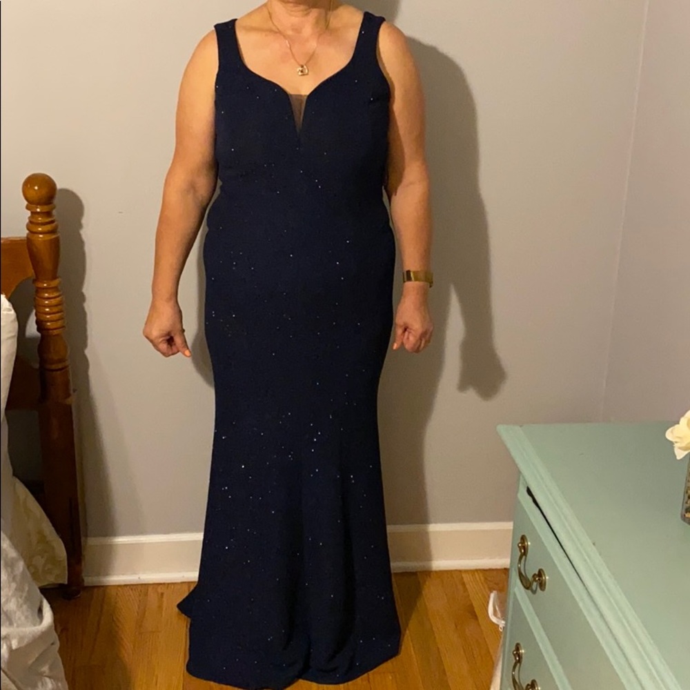 Navy sparkly gown